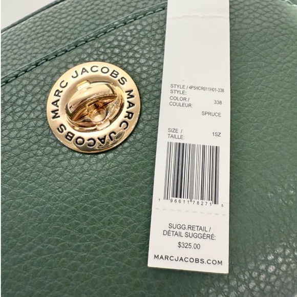 NWT Authentic MARC JACOBS Turn-lock Crossbody Camera Bag Spruce Amazon Green - Picture 6 of 7
